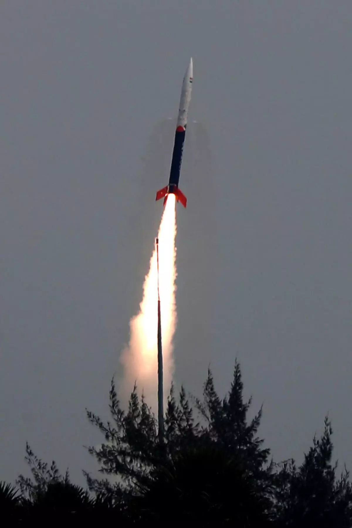Vikram-S rocket after the launch