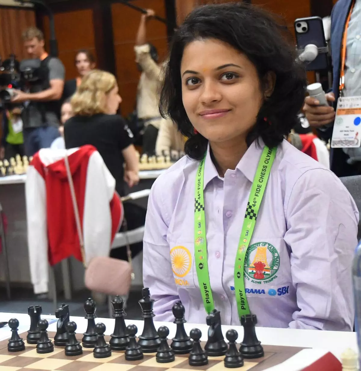 Kulkarni Bhakh, India Women team won medal at the 44th Chess Olympiad held at Mamallapuram on Tuesday