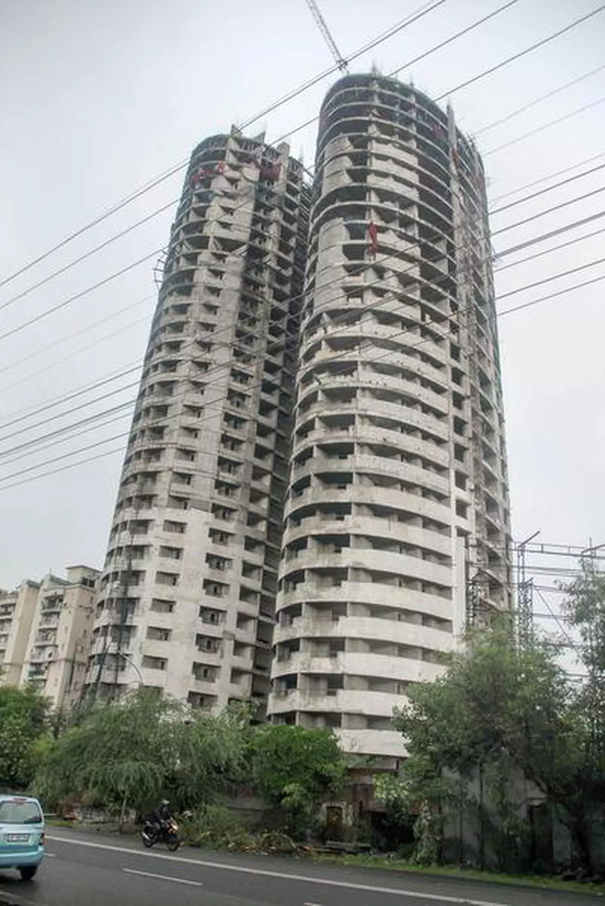 File picture of Supertech’s 40-storey twin towers in Noida. The Supreme Court has directed demolition of the towers for violation of norms
