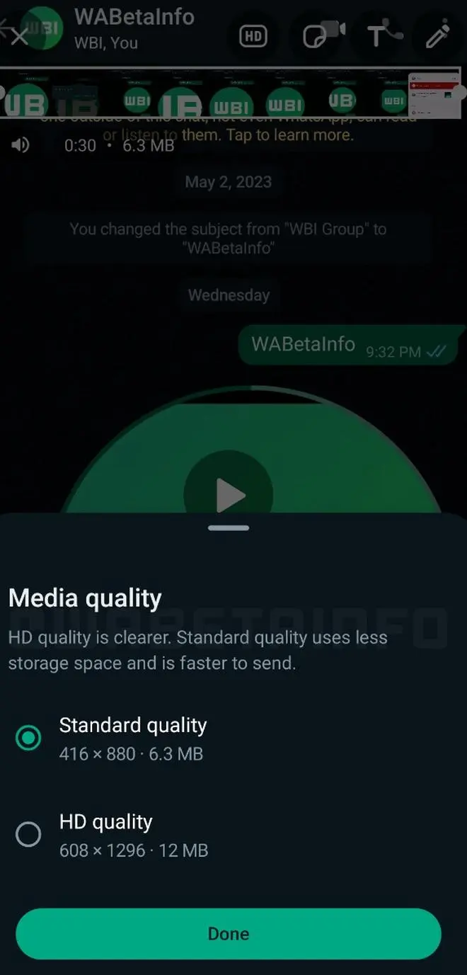 WhatsApp Introduces High-Quality Video Sharing Feature for Users