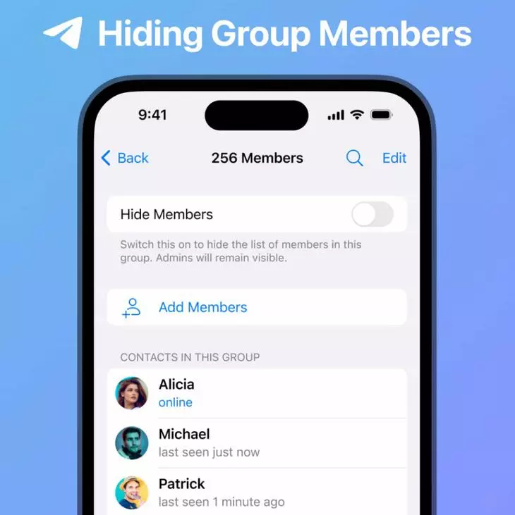 Hiding Group Members in Telegram
