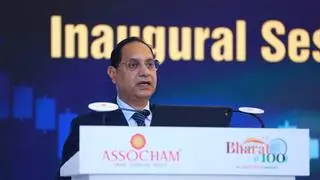 SEBI Chairman Tuhin Kanta Pandey at a capital market event organised by ASSOCHAM