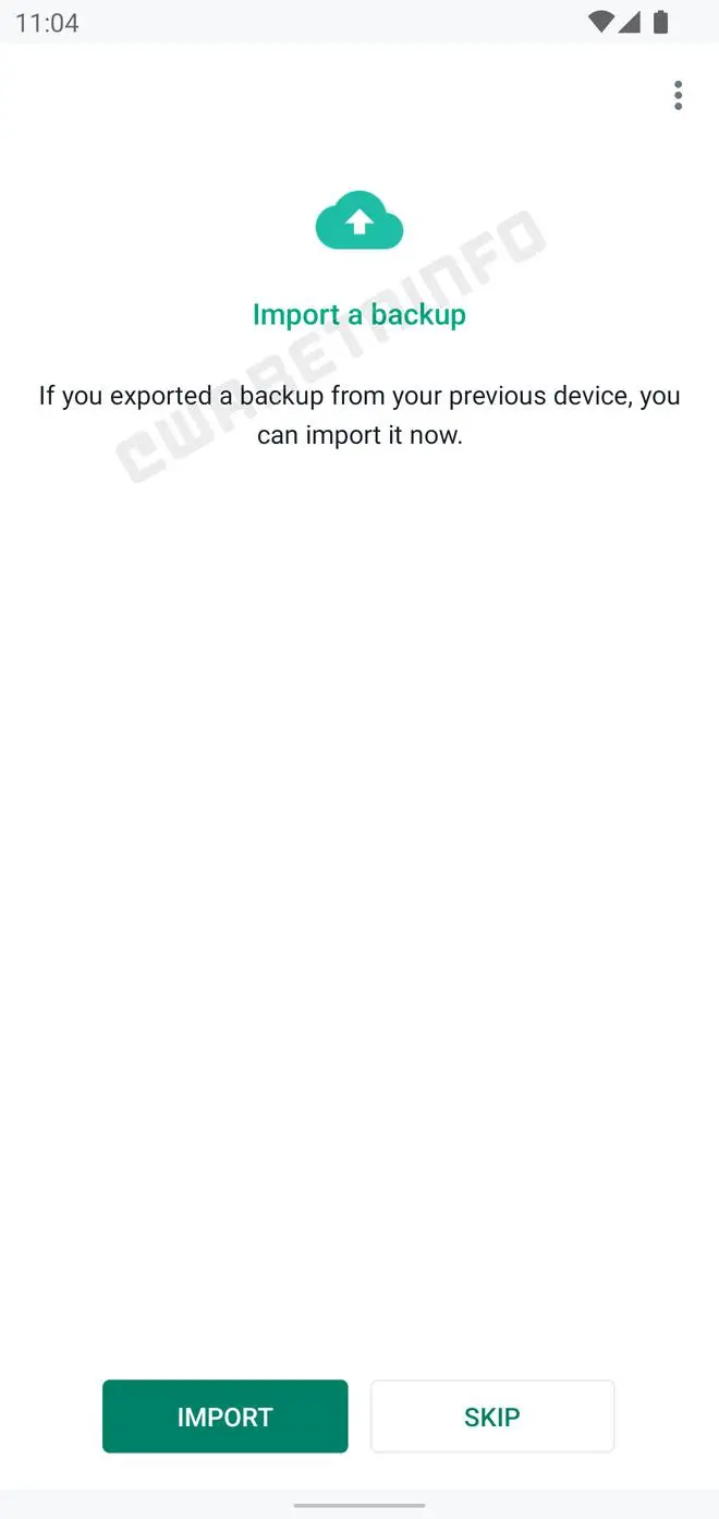 Import chat backup feature on WhatsApp Import chat backup feature on WhatsApp