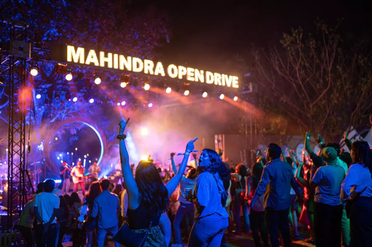 A scene at the Mahindra Open Drive festival outside of Mumbai