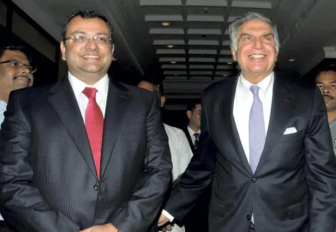 Former Chairman of Tata Group Cyrus Mistry with industrialist Ratan Tata in Kolkata (PTI/File photo) Former Chairman of Tata Group Cyrus Mistry with industrialist Ratan Tata in Kolkata (PTI/File photo)