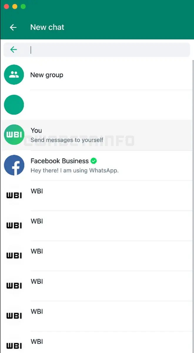 WhatsApp self-message feature WhatsApp self-message feature