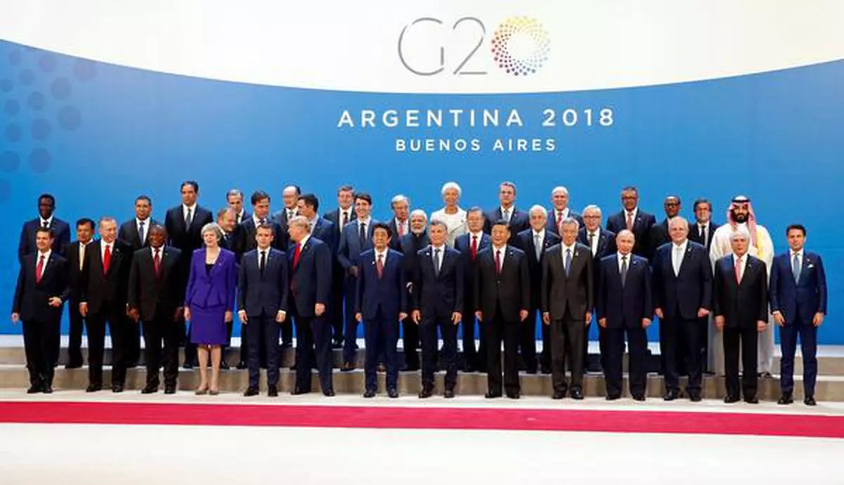 G20 leaders pose for a family photo during the G20 summit in Buenos Aires, Argentina on November 30, 2018. 

