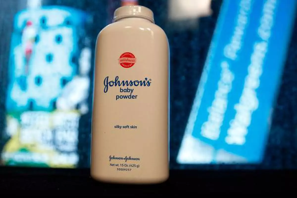 FILE PHOTO of a bottle of Johnson &amp; Johnson's Baby Powder is seen in a photo illustration
