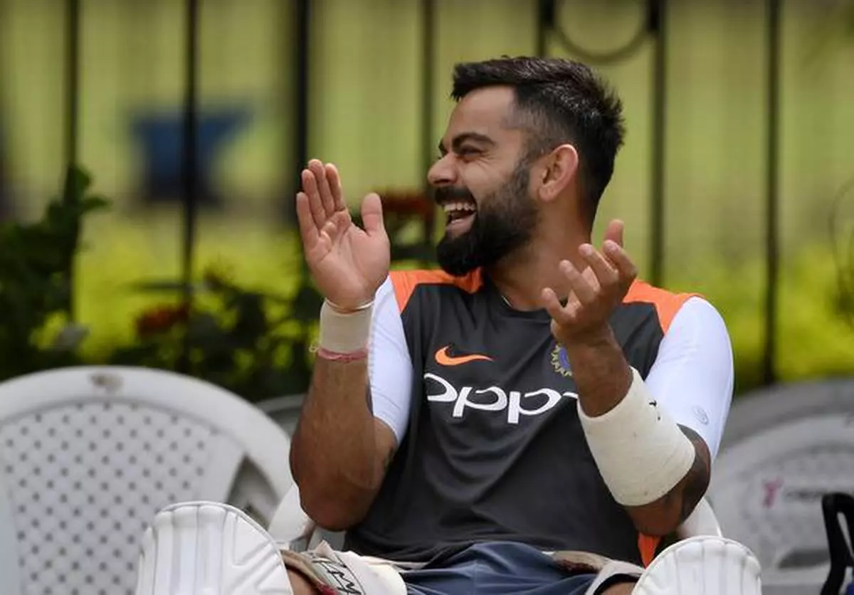 Hyderabad , Telangana : 11/10/2018: Indian captain Virat Kholi during the practice session on the eve of the second Test cricket match between India and West Indies at the Rajiv Gandhi International Cricket Stadium in Hyderabad on October 11, 2018. . Photo: K.R. Deepak / The Hindu