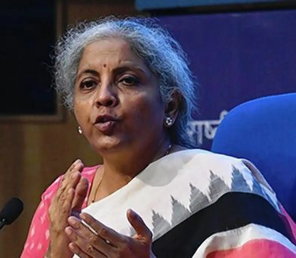 Union Minister for Finance, Nirmala Sitharaman, addressing a press conference in New Delhi on June 28, 2021. Photo: Kamal Narang