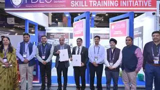 NSDC and Pandit Deendayal Energy University formalised their alliance through a memorandum of understanding (MoU) signed at the Startup Mahakumbh, April 5, 2025 NSDC and Pandit Deendayal Energy University formalised their alliance through a memorandum of understanding (MoU) signed at the Startup Mahakumbh, April 5, 2025