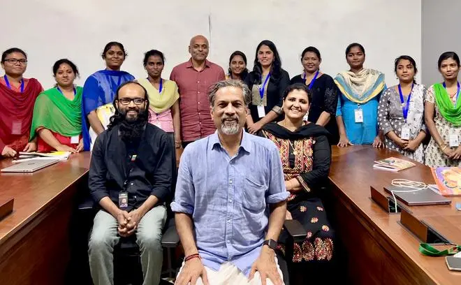 Zoho CEO Sridhar Vembu with the second cohort of Marupadi programme Zoho CEO Sridhar Vembu with the second cohort of Marupadi programme